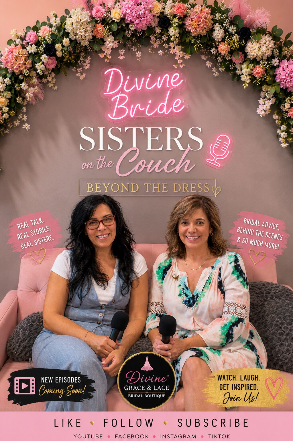 The sisters recording Sisters on the Couch at the boutique