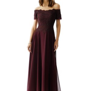Morilee Beaded Chiffon Evening Gown