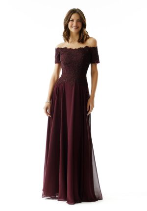 Beaded Chiffon Evening Gown