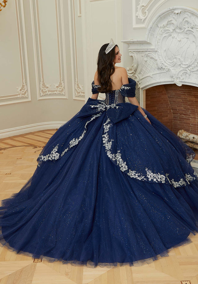 Morilee Beaded Floral Quinceañera Dress